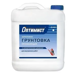 Грунтовка д/внутр. работ проникающая 10л (синяя эт.) "Оптимист"